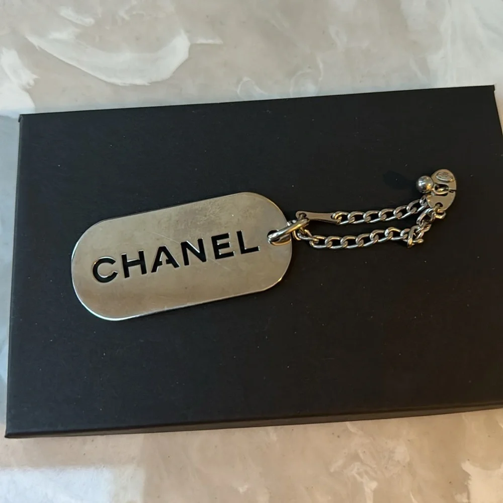 Authentic Chanel Silver Hardware Bag Charm #74712C14B